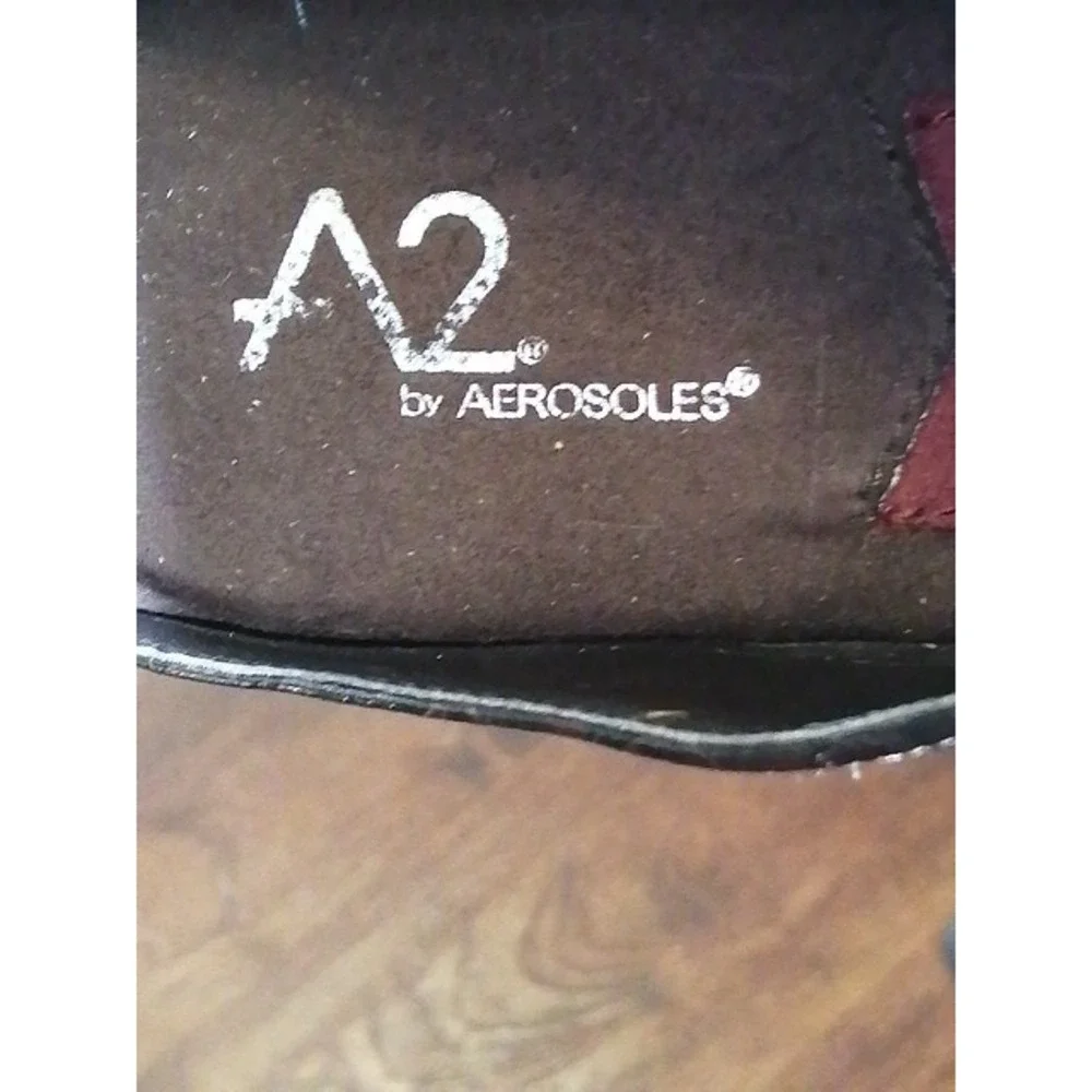 A2 by Aerosoles Heels Womens Snapezoid Brown 8 Wide Slip On Mules Chic